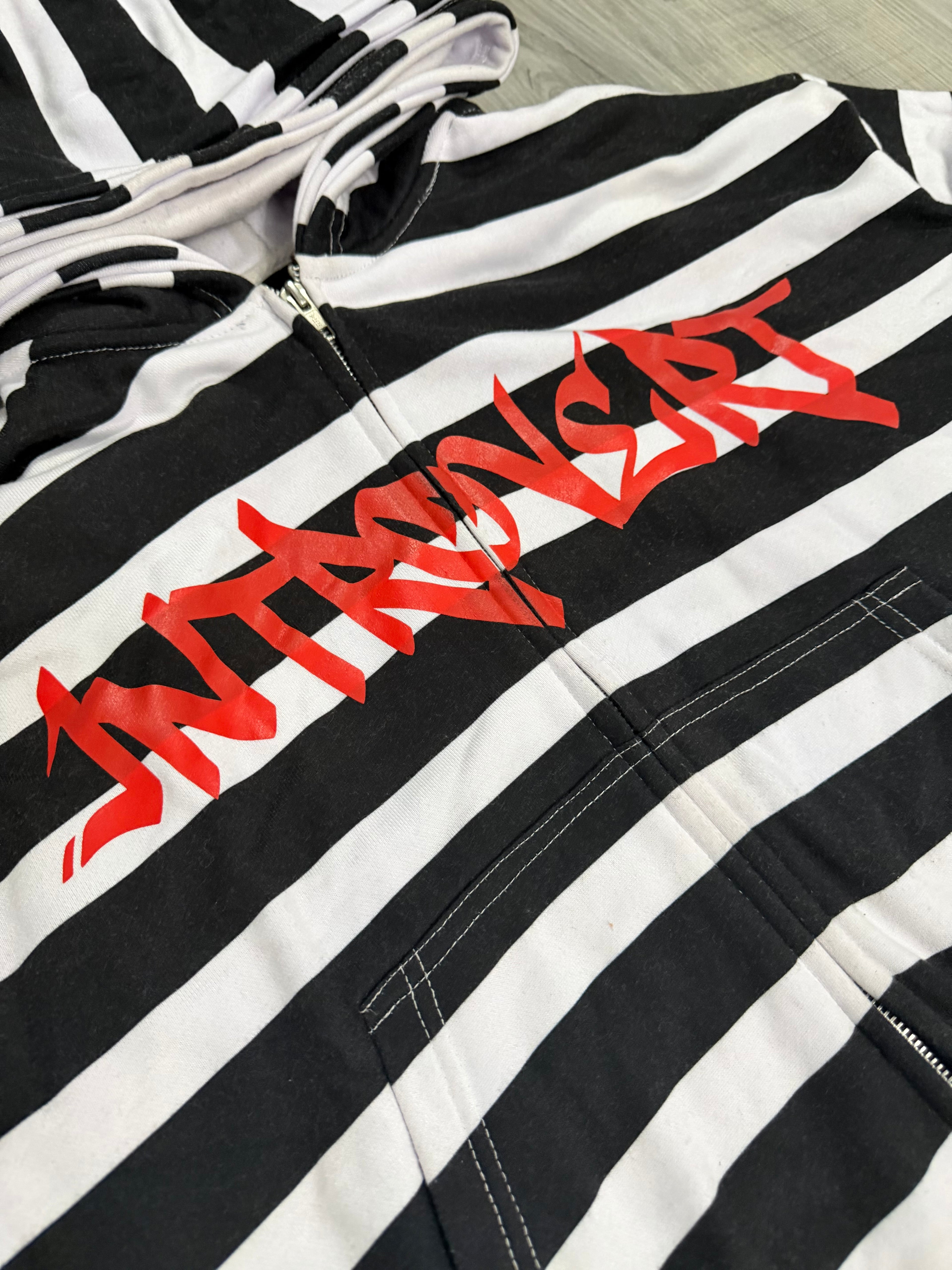 Introvert Striped Zip Ups