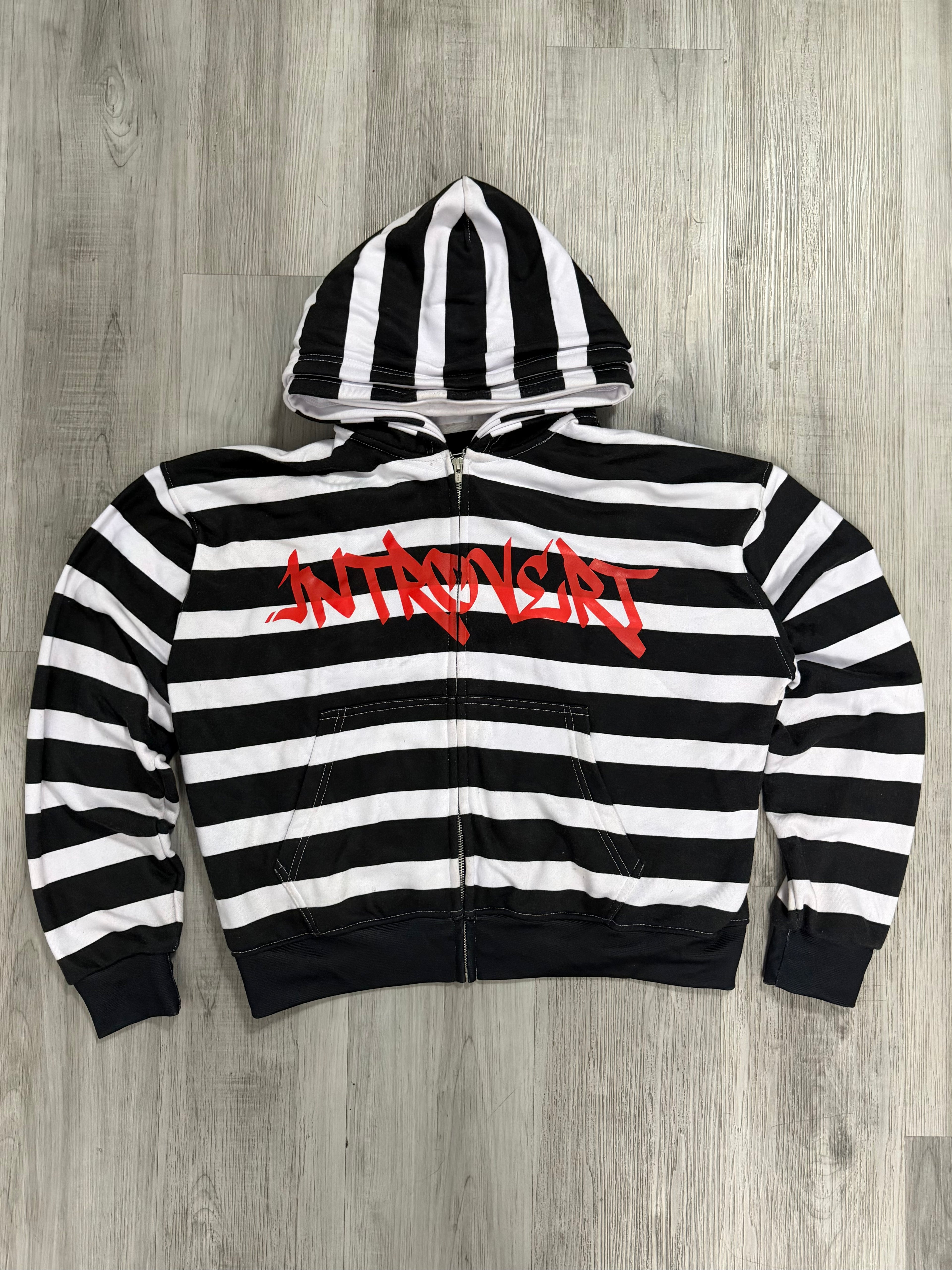 Introvert Striped Zip Ups