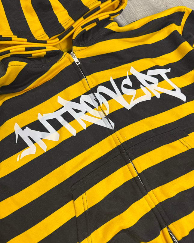 Introvert Striped Zip Ups