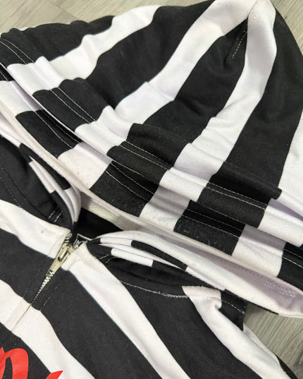 Introvert Striped Zip Ups