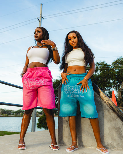 VERT “NOT THE SAME” Rhinestone Shorts