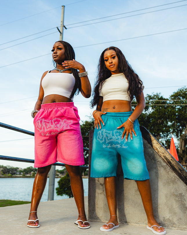 VERT “NOT THE SAME” Rhinestone Shorts
