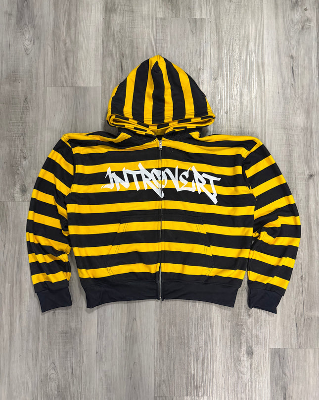 Introvert Striped Zip Ups