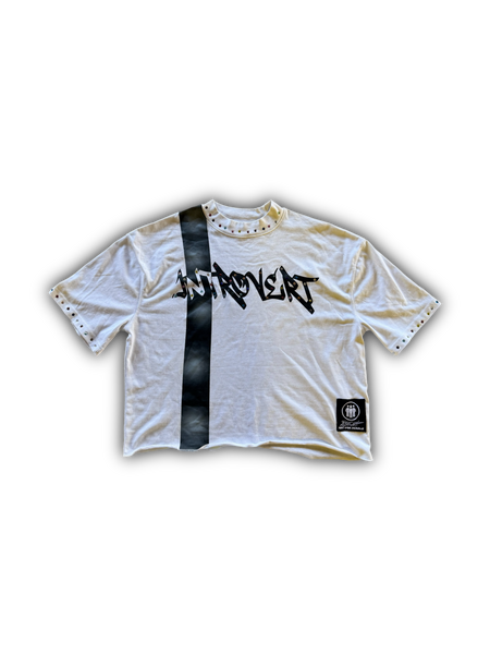 Introvert Confetti White Tee