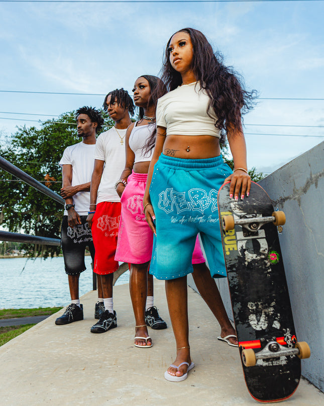 VERT “NOT THE SAME” Rhinestone Shorts